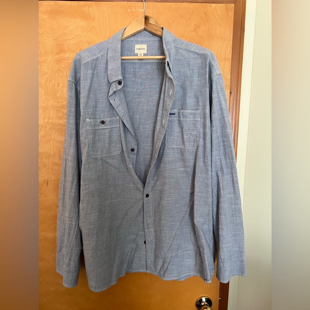 Grey Button Up GH Bass XXL